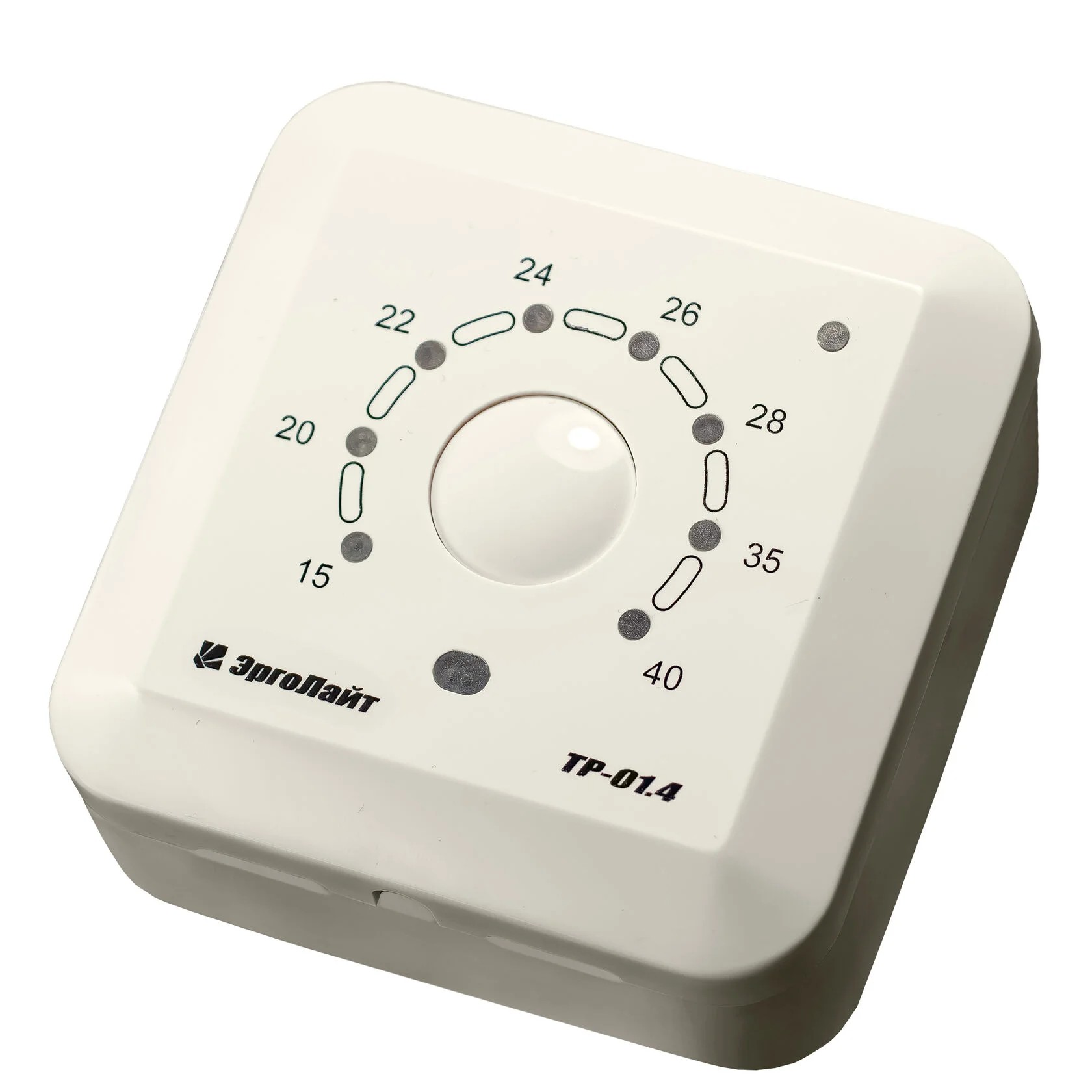 Эрголайт ТР-01.4ВП терморегулятор для теплого пола накладной с датчиками пола и воздуха, бежевый