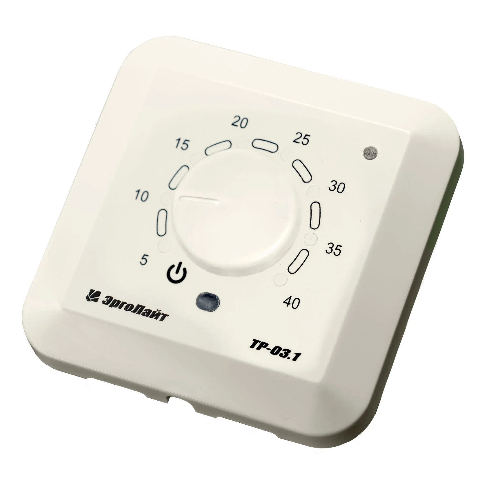 Эрголайт ТР-03.1В терморегулятор для теплого пола встраиваемый с датчиком воздуха, бежевый