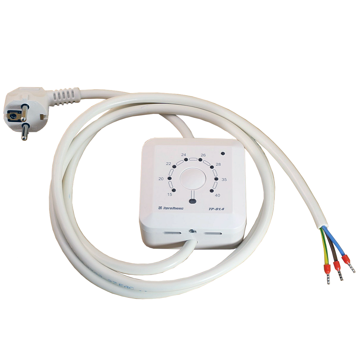 Эрголайт ТР-01.4ПР терморегулятор для обогревателей с вилкой и проводом без розетки
