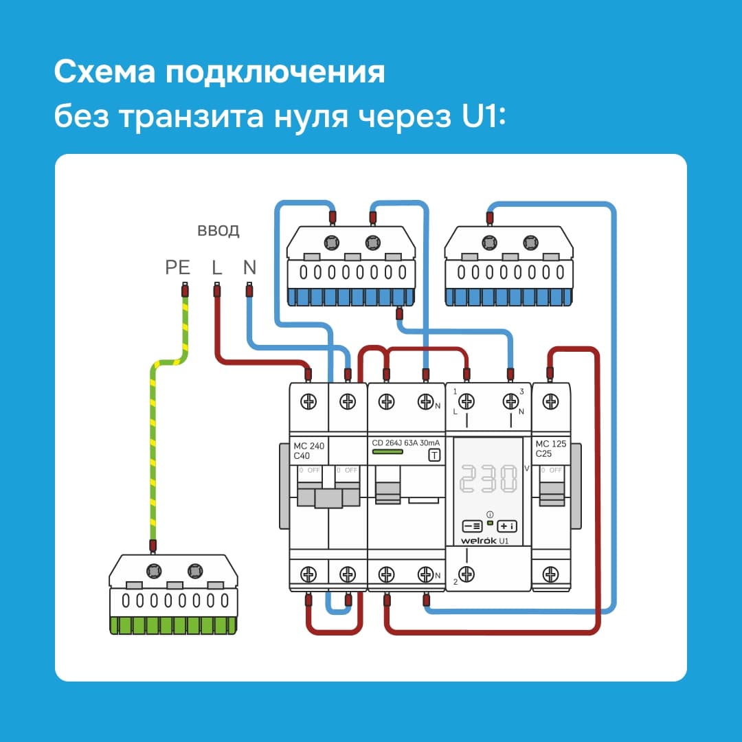 Welrok U1 red вольтметр