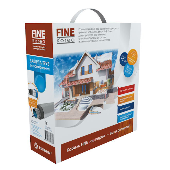 Fine Korea PI - FS16-20 комплект пищевого саморегулирующегося греющего кабеля