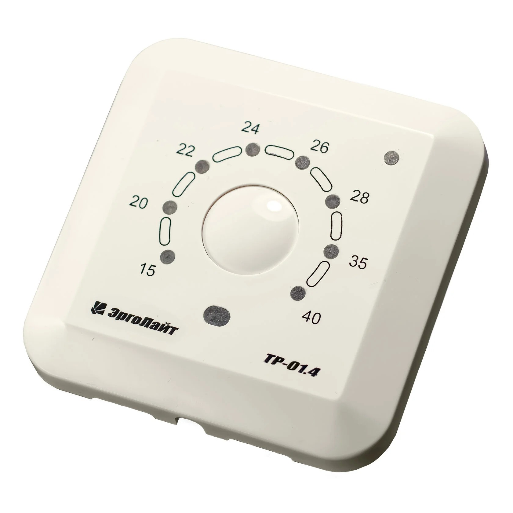 Эрголайт ТР-01.4В терморегулятор для теплого пола встраиваемый с датчиком воздуха, бежевый