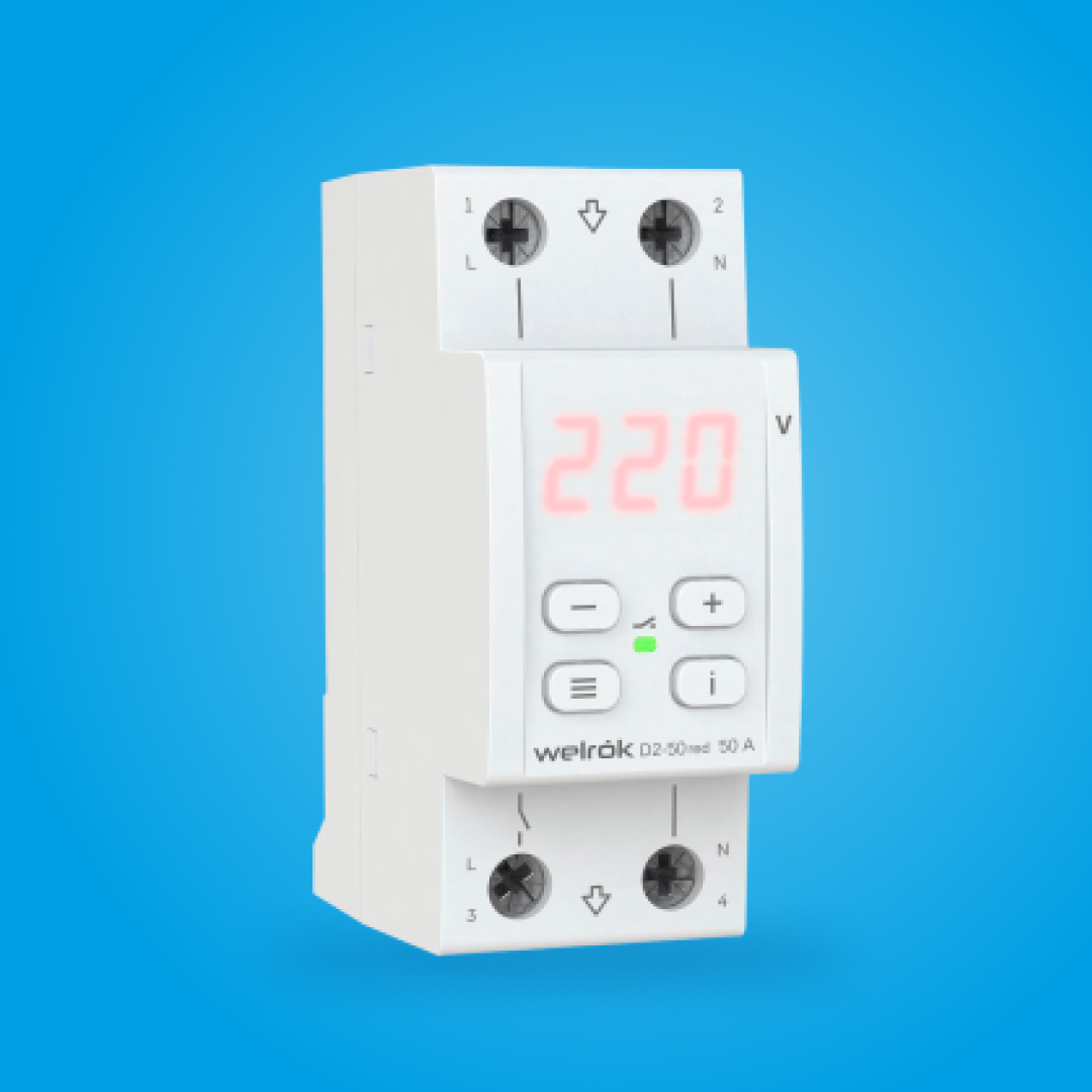 Welrok D2-50 red реле напряжения на 3 клеммы