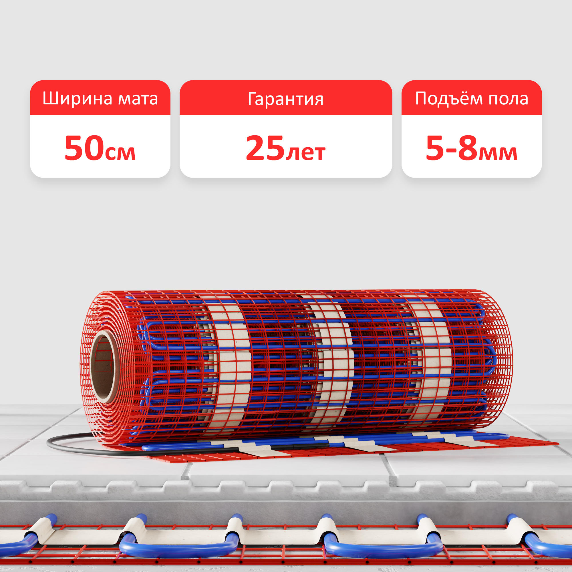 AlfaMat-150 (1,5 м²) нагревательный мат для теплого пола