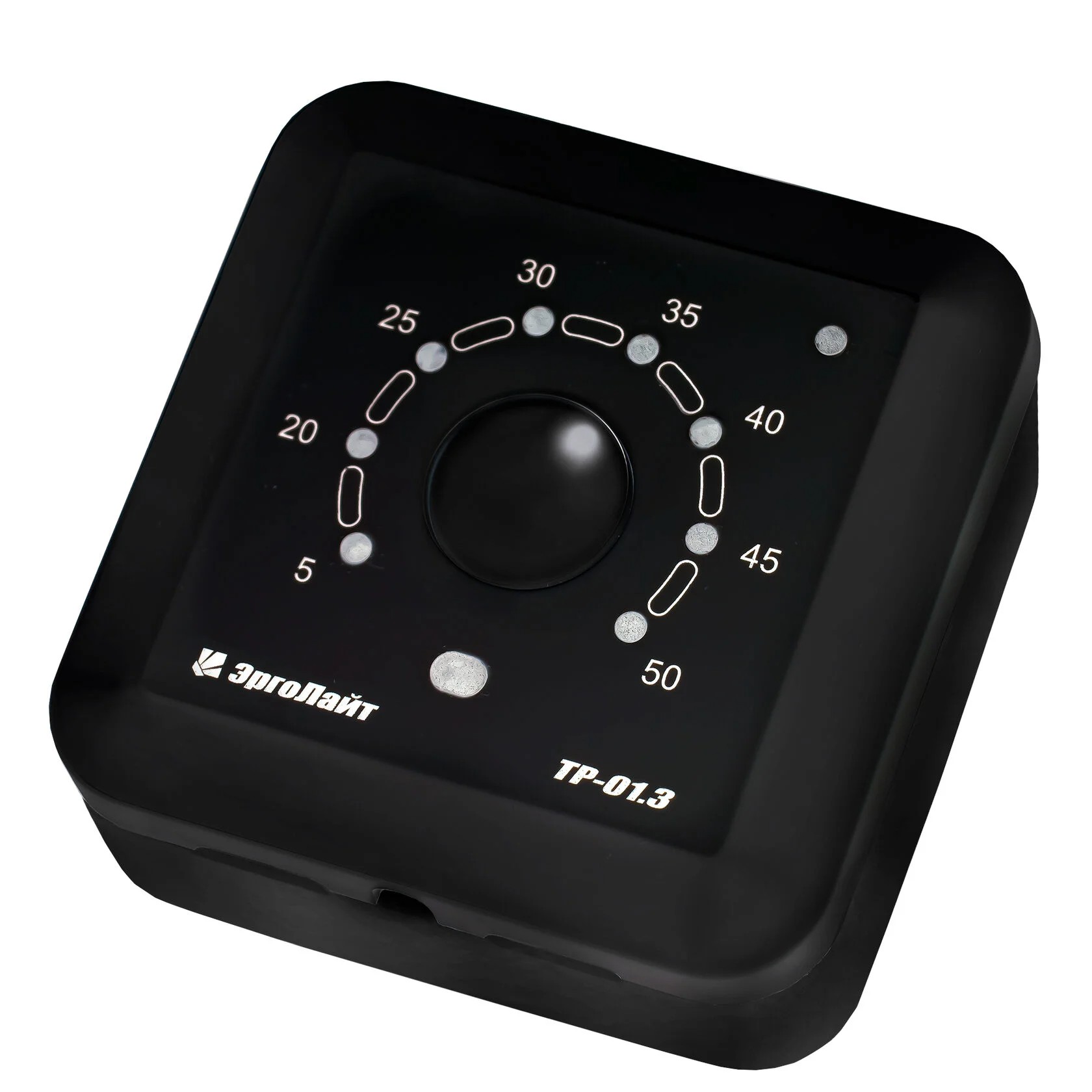 Эрголайт ТР-01.3ВП терморегулятор для теплого пола накладной с датчиками пола и воздуха, черный
