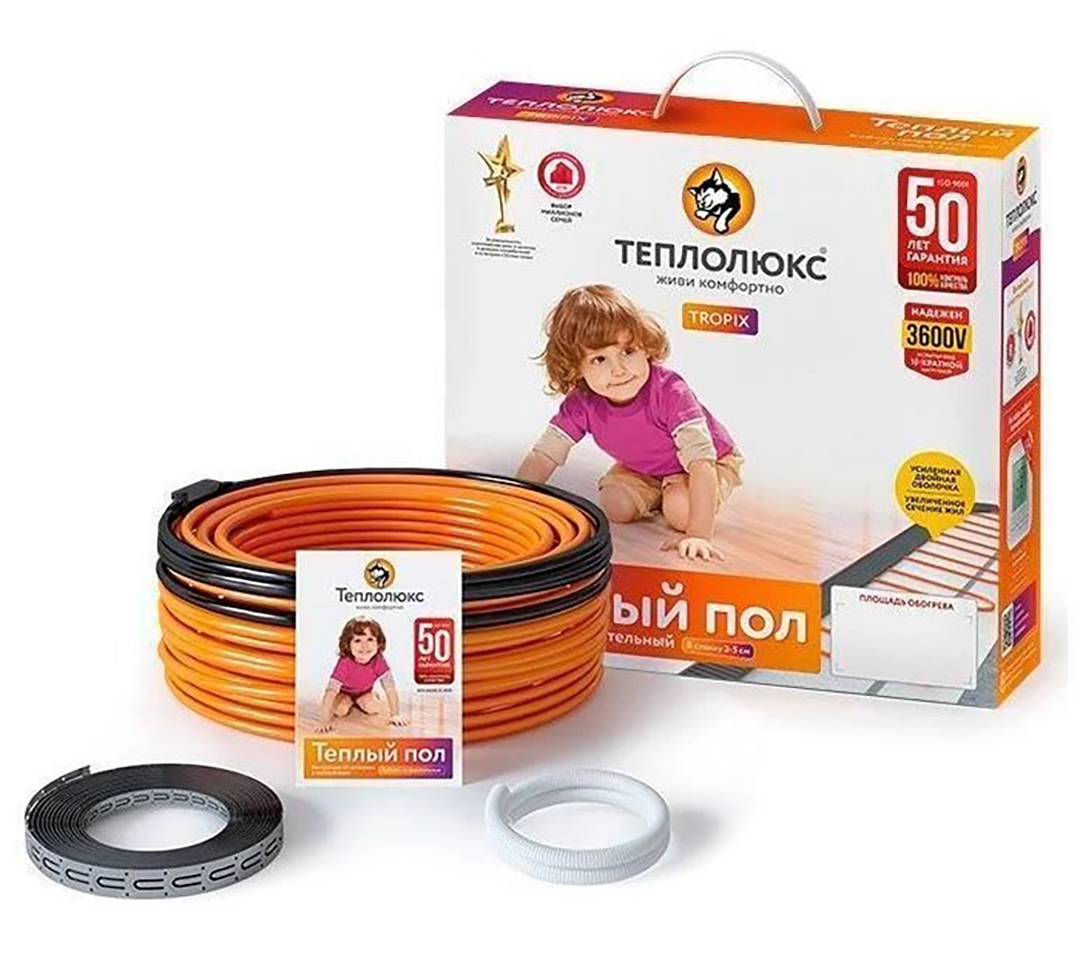 Теплолюкс Tropix ТЛБЭ 32,0 м/630 Вт кабельный теплый пол