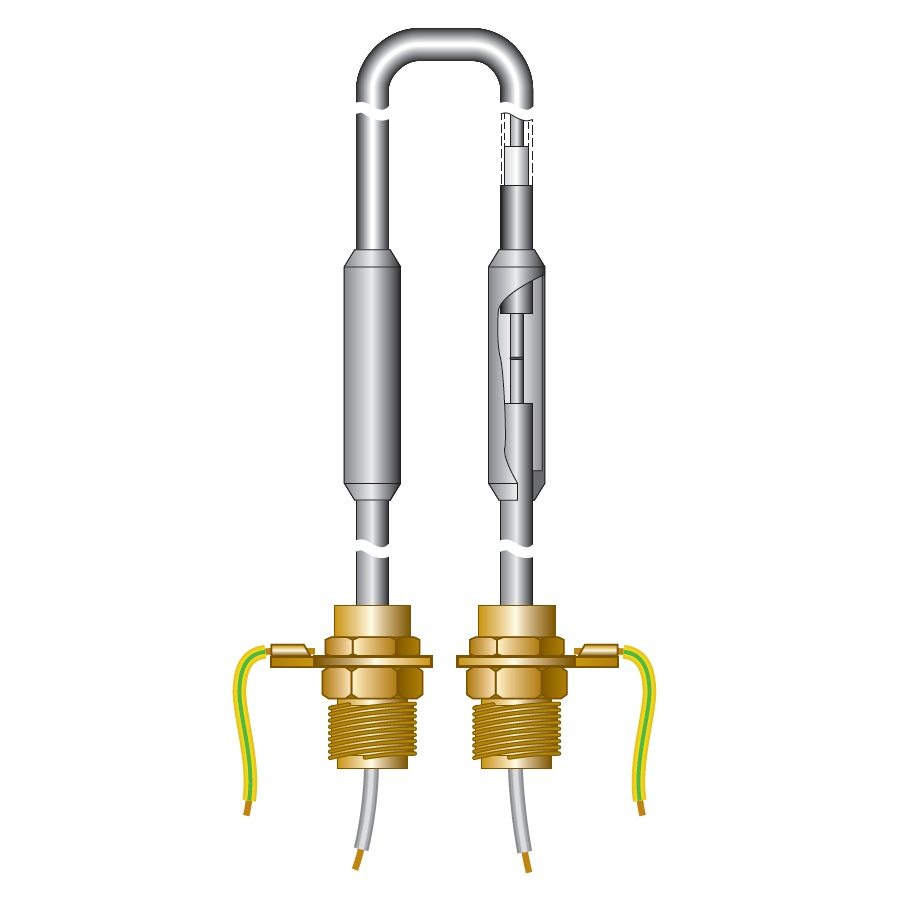 МIС Cu резистивная нагревательная секция на основе кабеля с минеральной изоляцией