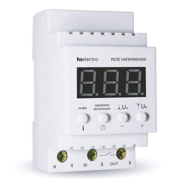 HS Electro УКН-63с реле напряжения с термозащитой