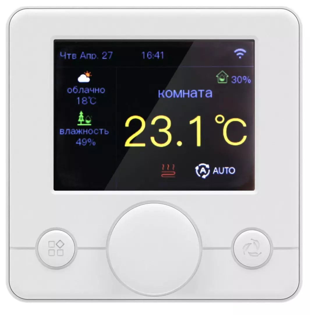 Русское тепло РТ-15 Wi-Fi терморегулятор для теплого пола, белый Русское тепло РТ-15 Wi-Fi терморегулятор для теплого пола, белый