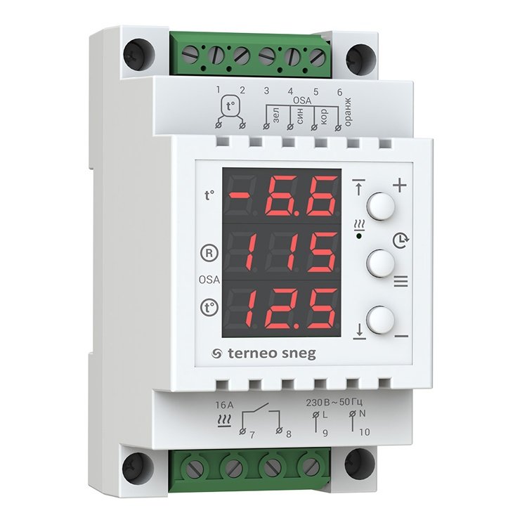 Terneo sneg с датчиком осадков терморегулятор для систем антиобледенения и снеготаяния с датчиком ос Terneo sneg с датчиком осадков терморегулятор для систем антиобледенения и снеготаяния с датчиком ос