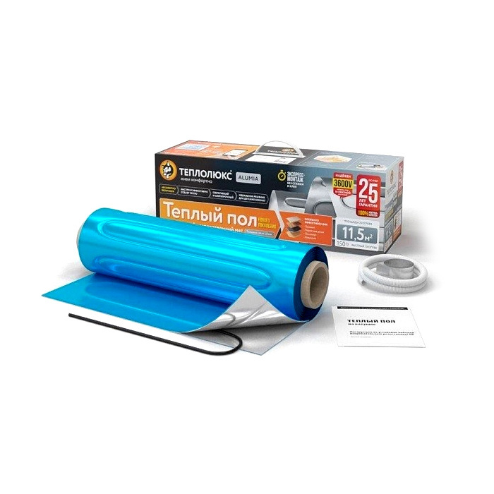 Теплолюкс Alumia 1500 Вт/10,0 кв.м нагревательный мат на фольге для теплого пола