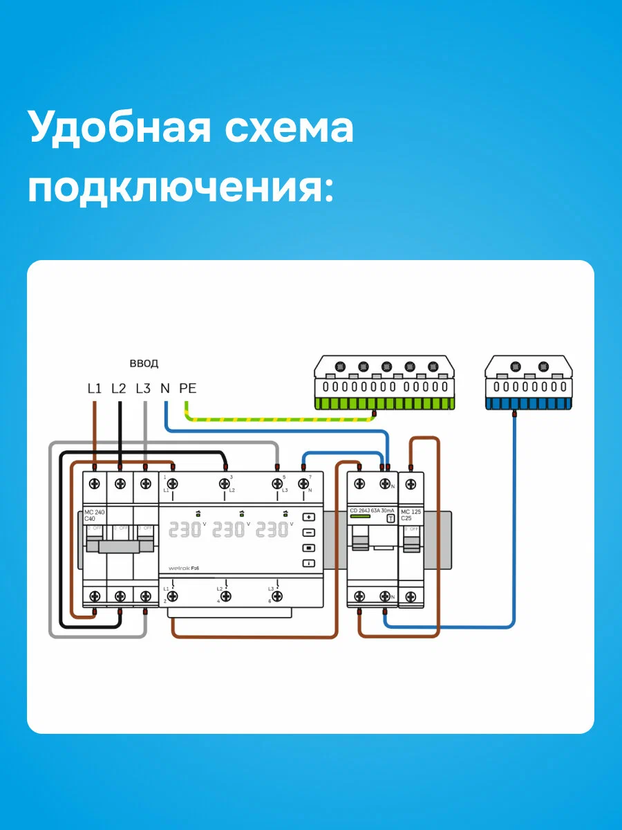 Welrok FS6-63 переключатель фаз
