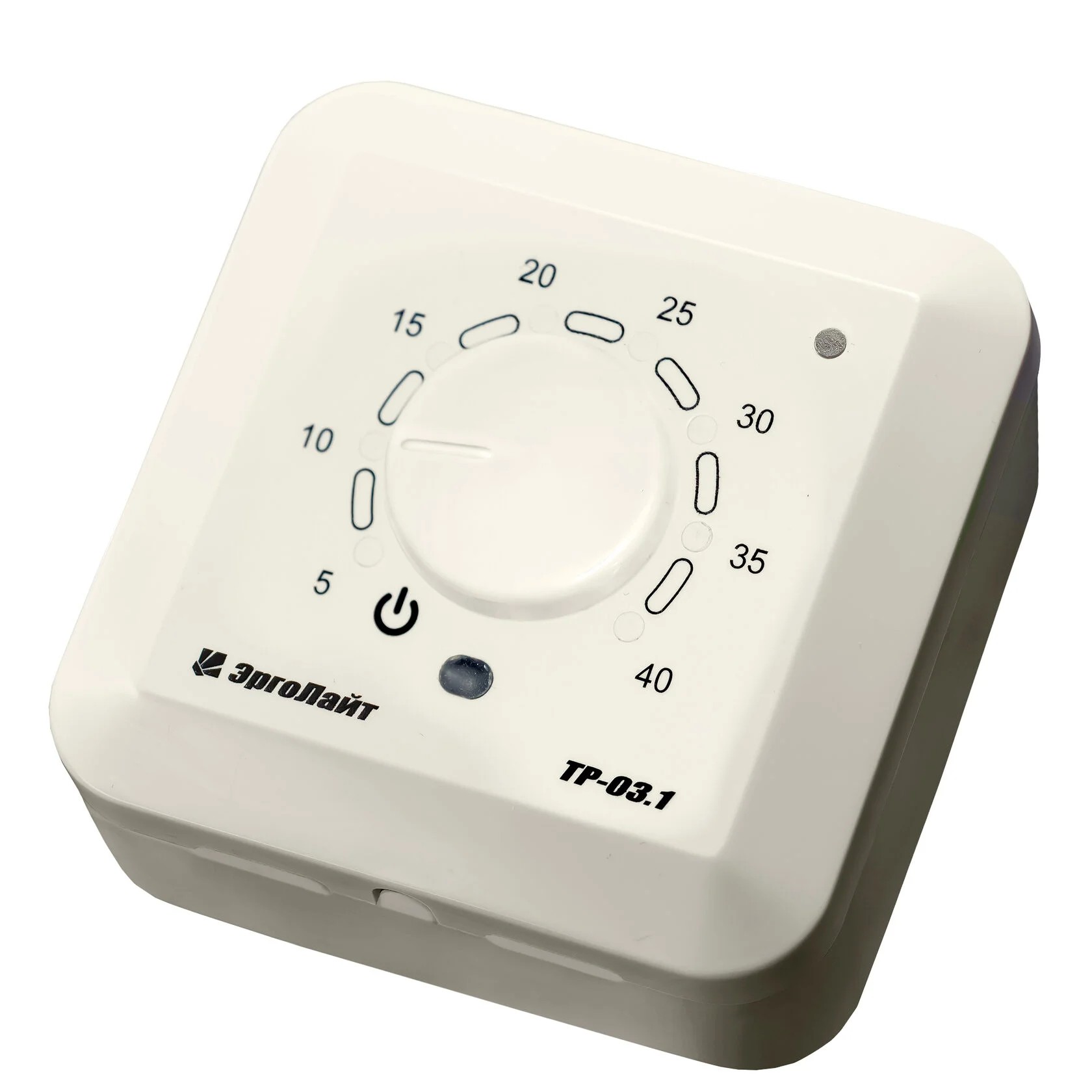 Эрголайт ТР-03.1ВП терморегулятор для теплого пола накладной с датчиками пола и воздуха, бежевый