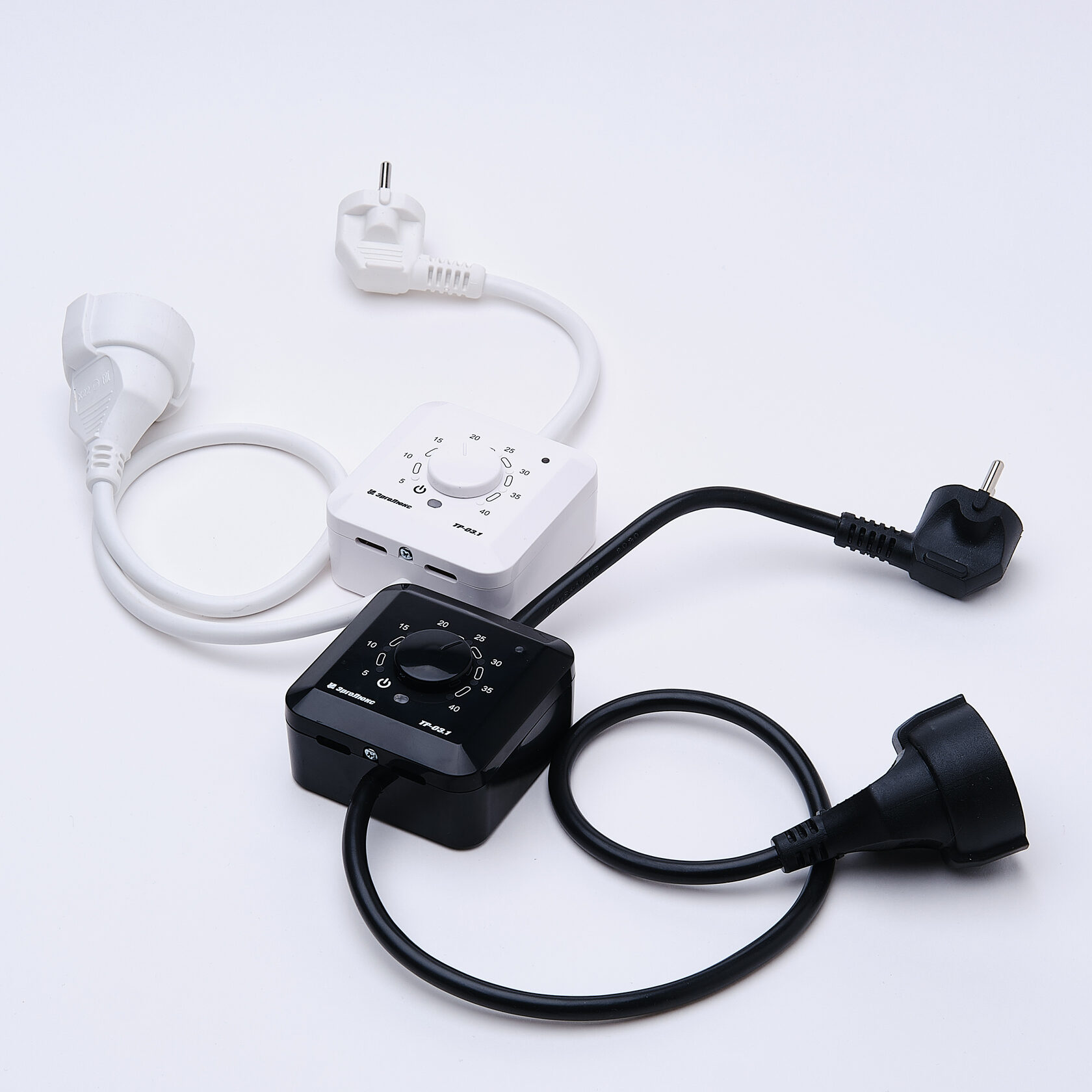 Эрголайт ТР-03.2Р терморегулятор для обогревателей на проводе, белый