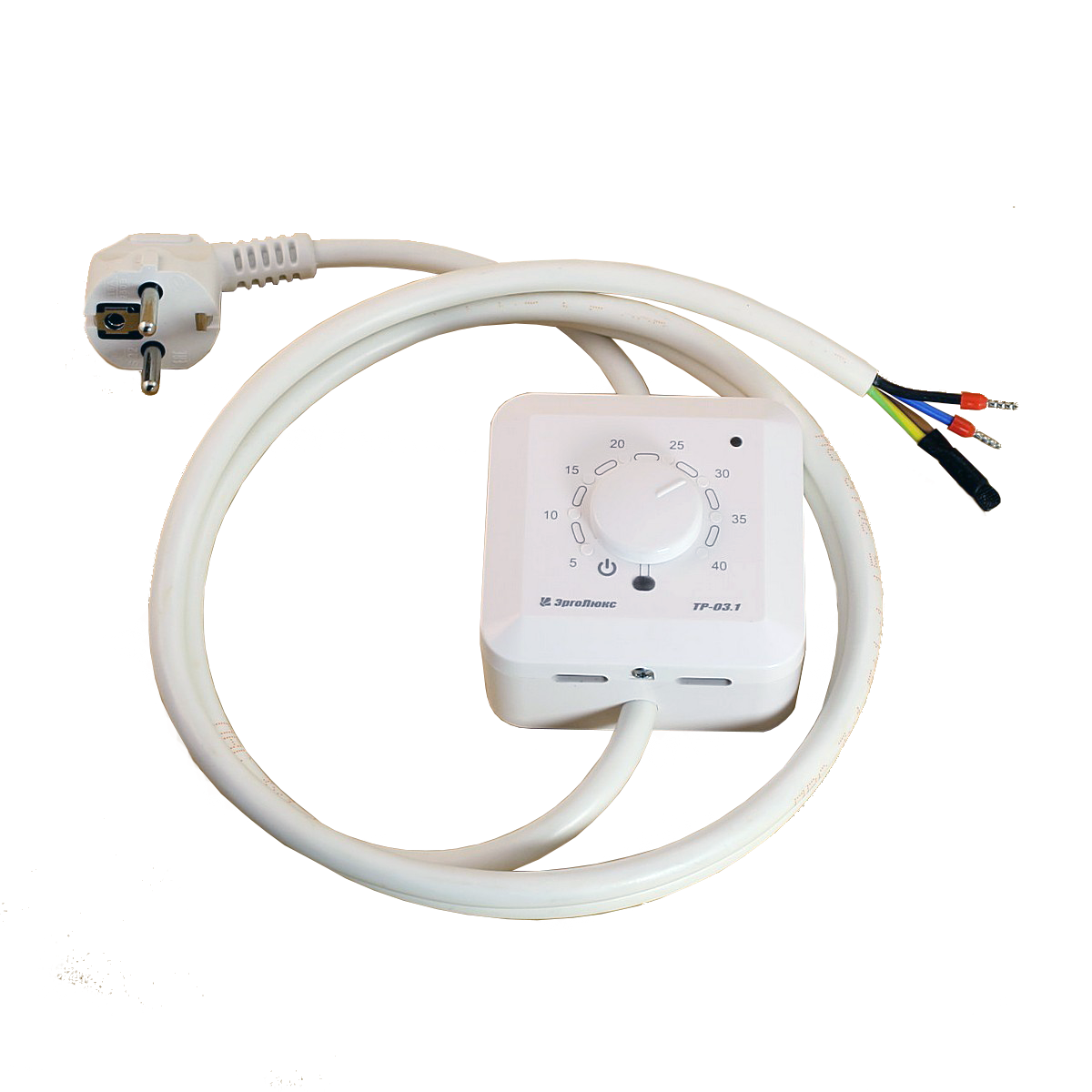 Эрголайт ТР-03.2Д терморегулятор для обогревателей на проводе с датчиком температуры