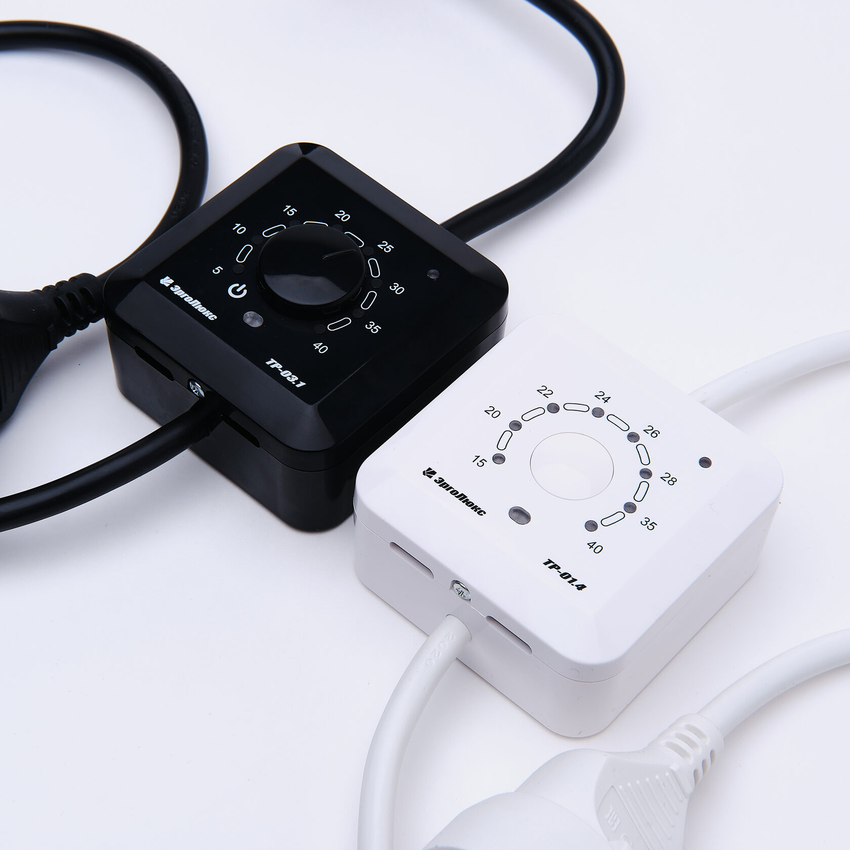 Эрголайт ТР-01.2Р терморегулятор для обогревателей на проводе, белый