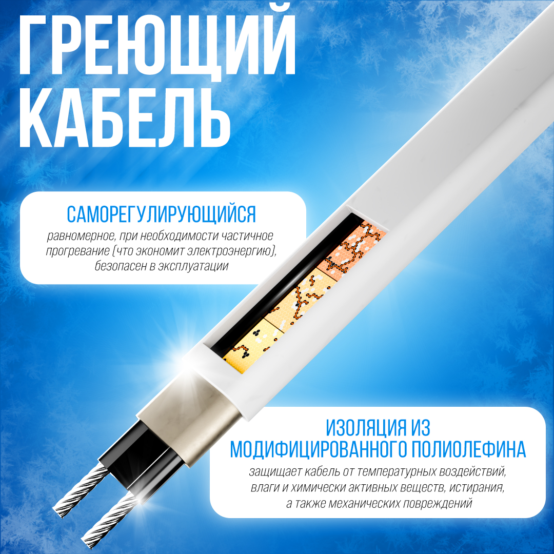 SRL24-2 саморегулирующийся греющий кабель