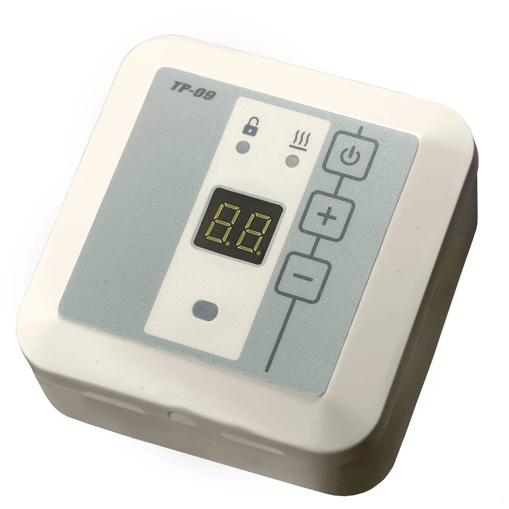 Эрголайт ТР-09В терморегулятор для теплого пола накладной с датчиком воздуха, бежевый