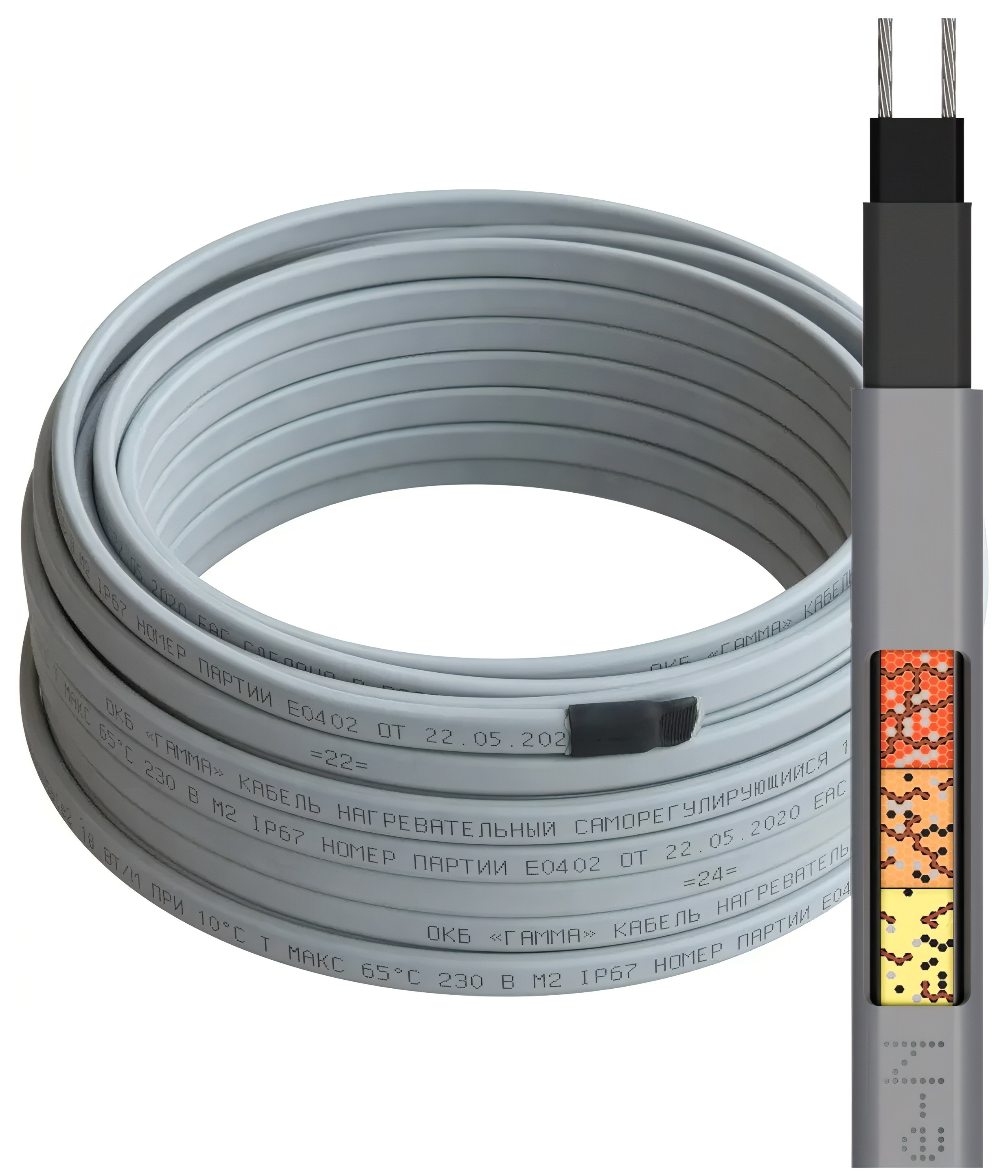 12RoofMate2, бухта 100 метров саморегулирующийся греющий кабель