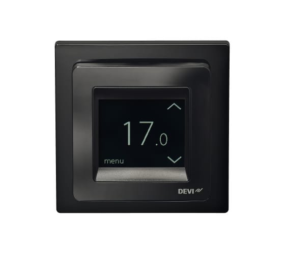 DEVIreg Touch терморегулятор для теплого пола с комбинацией датчиков, черный