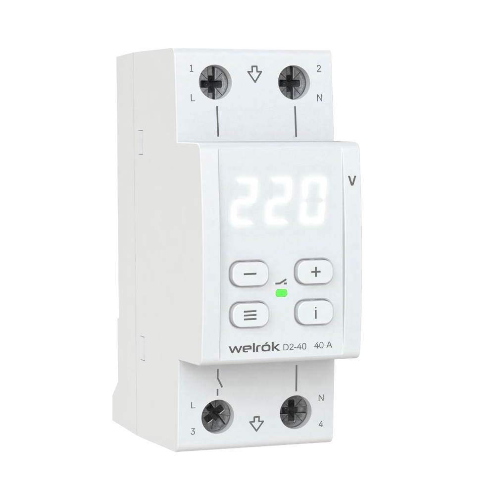 Welrok D2-40 реле напряжения на 3 клеммы