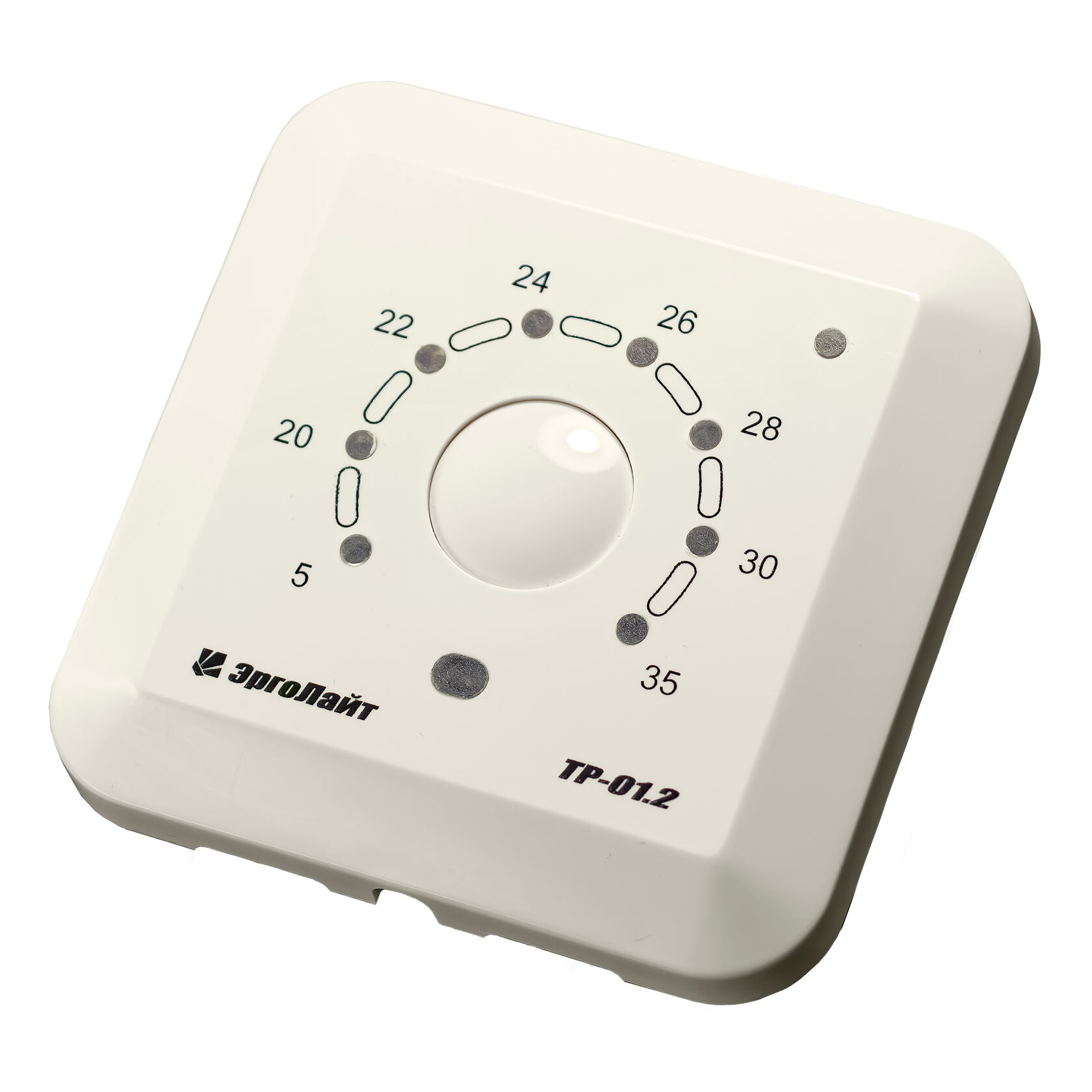 Эрголайт ТР-01.2П терморегулятор для теплого пола встраиваемый с датчиком пола, бежевый