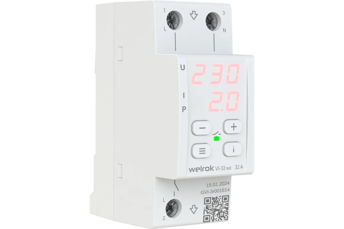 Welrok VI-32 red реле напряжения с контролем тока
