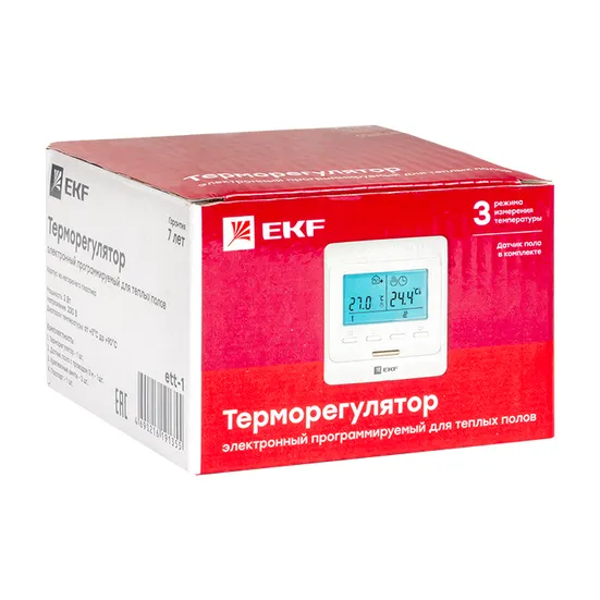 EKF ETT-1 терморегулятор для теплого пола с датчиком пола