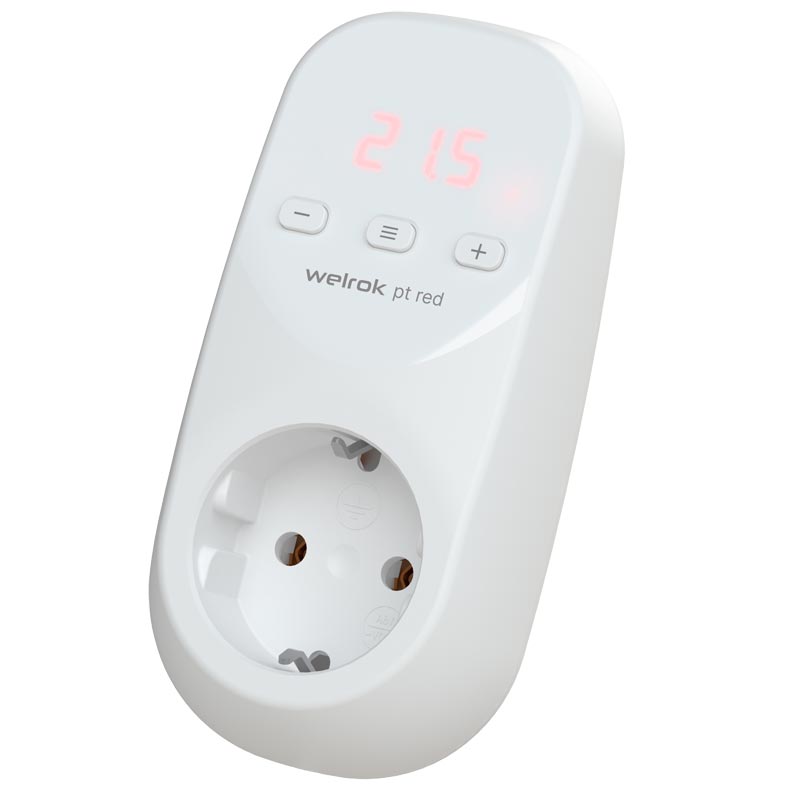 Welrok pt red терморегулятор для обогревателей в розетку Welrok pt red терморегулятор для обогревателей в розетку