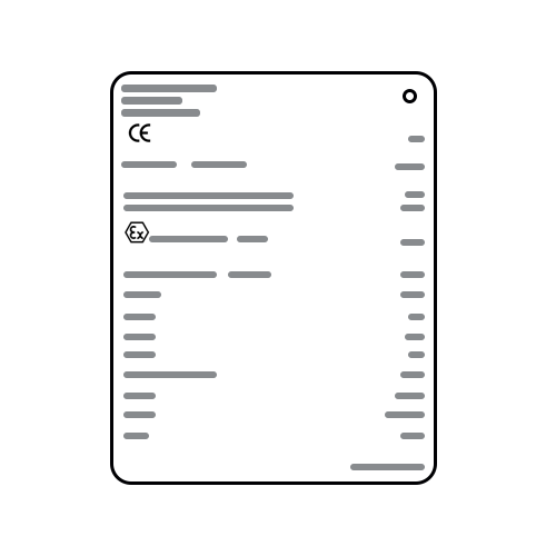 PI-LABEL-EX алюминиевая пластина для маркировки кабеля