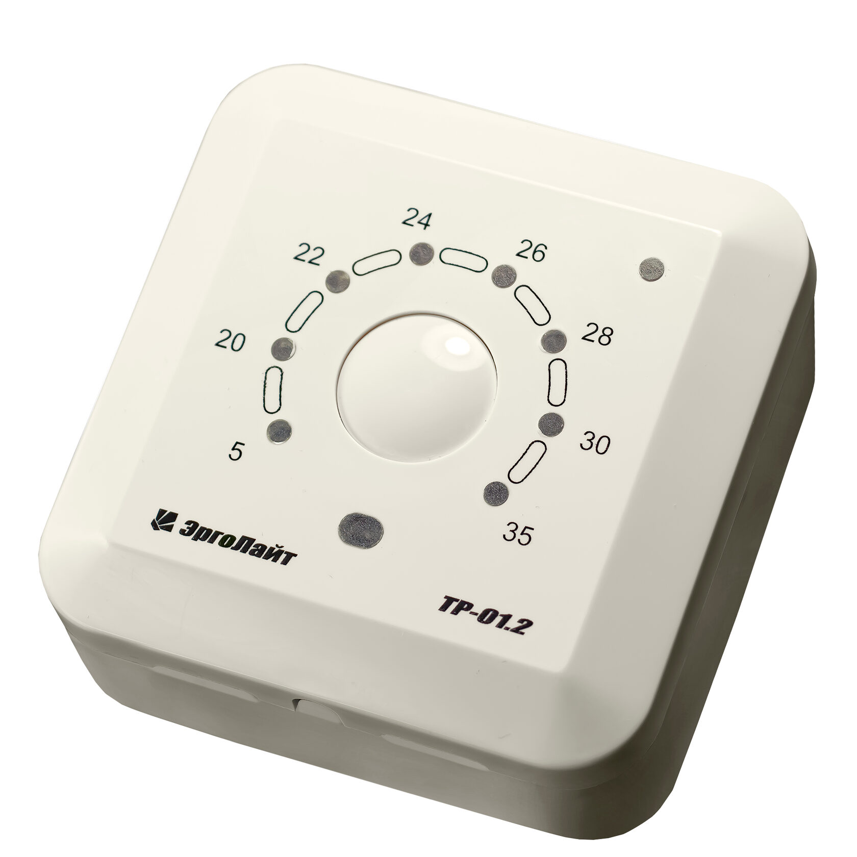 Эрголайт ТР-01.2П терморегулятор для теплого пола накладной с датчиком пола, бежевый