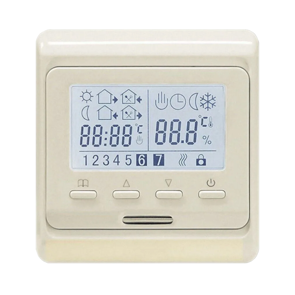 AlfaReg E-51.716 терморегулятор для теплого пола программируемый, 16A, бежевый